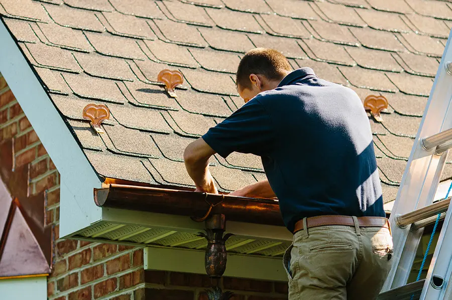 gutter cleaning from a professional roofing company