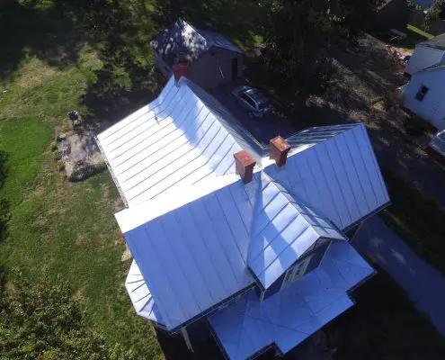 metal roof from valley roofing