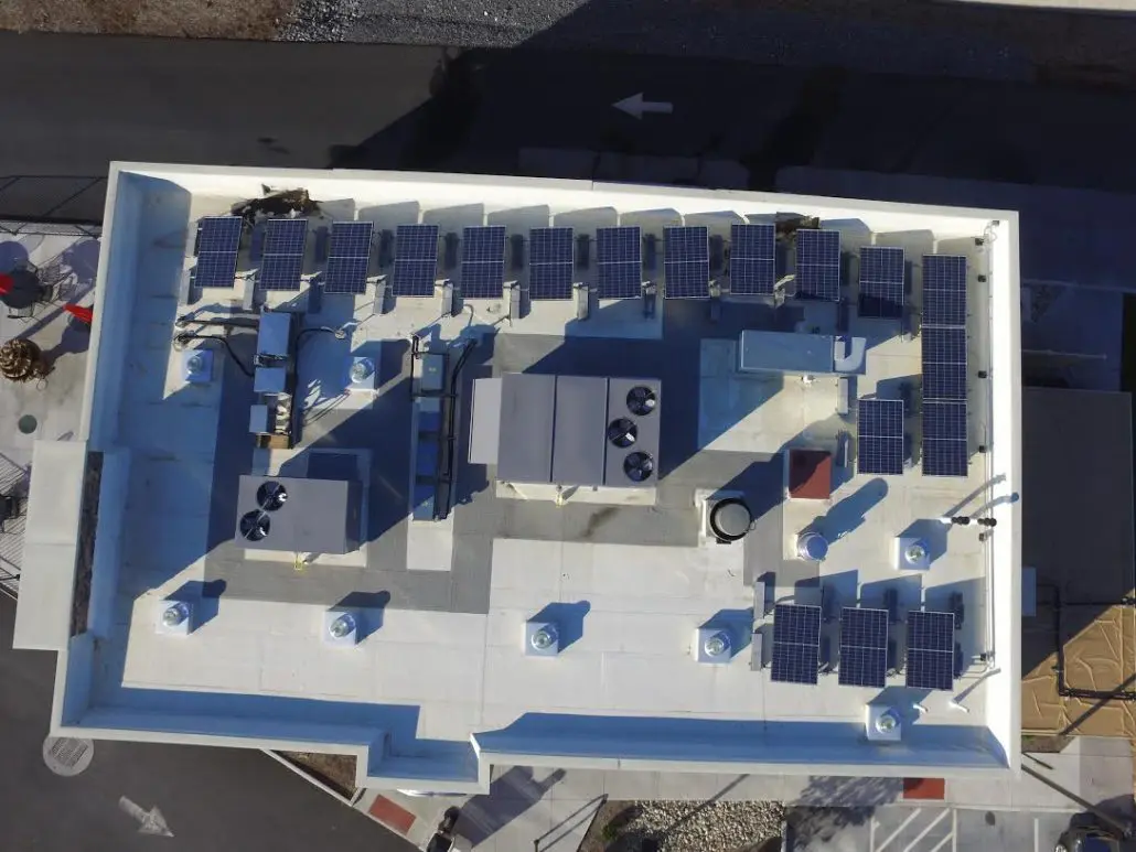 flat roof DQ commercial roof from Valley Roofing & Exteriors