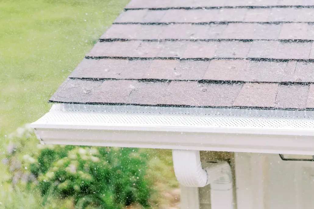 ValleyRoofingExteriors_May2021_Web078 gutter guards protecting a home from weather.