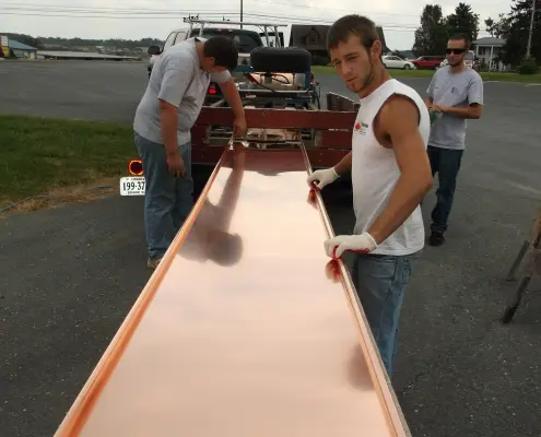 copper roofing process