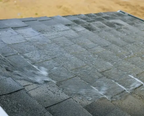 roof damaged after storm that could lead to roof leak