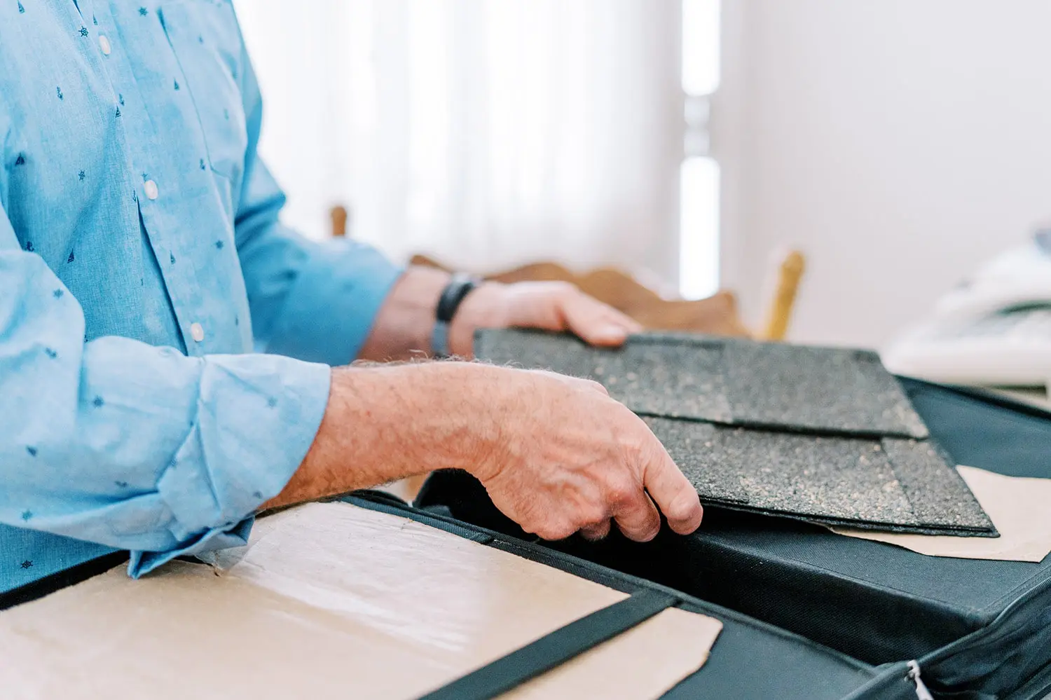 closeup of shingle options