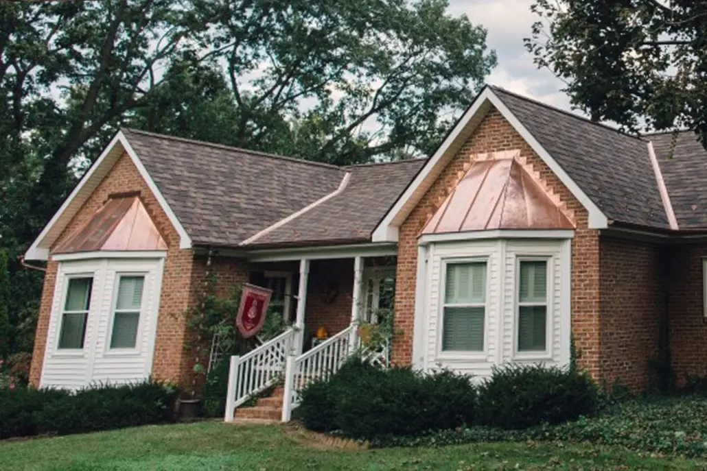 copper_roofing_mixed example of copper roofing mixed with asphalt shingles in one roof system