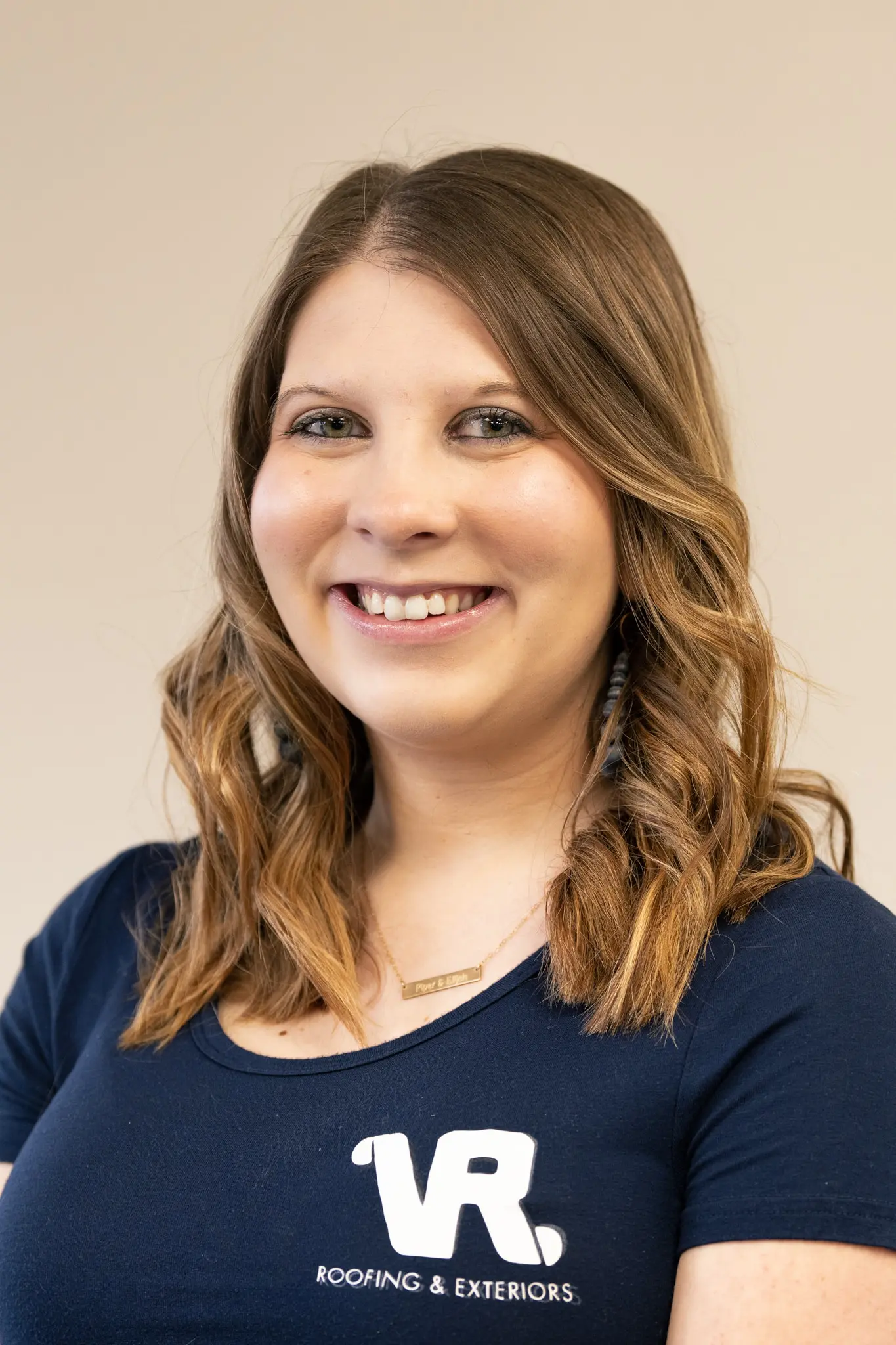 VRE-BryndalNeff-02 Headshot of Bryndal Neff, Office Manager at Valley Roofing & Exteriors.
