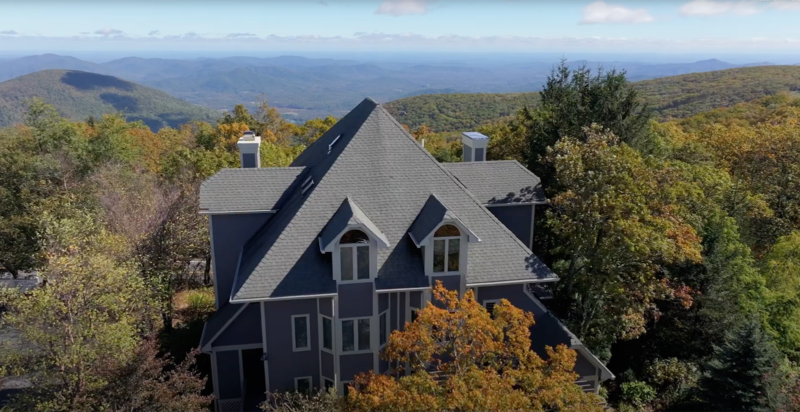 Wintergreen Aerial Wintergreen deck siding gutters and roofing project