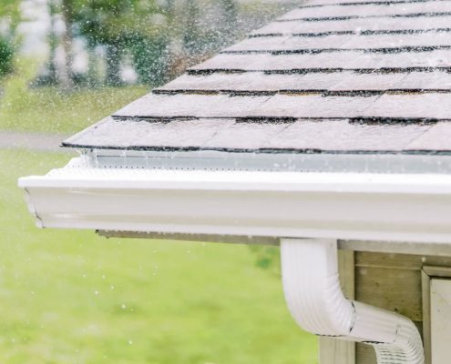 Raining on gutter guards