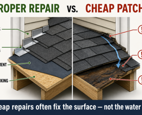 Proper Repair vs Cheap Patch - cheap pairs often fix the surface, not the water path.