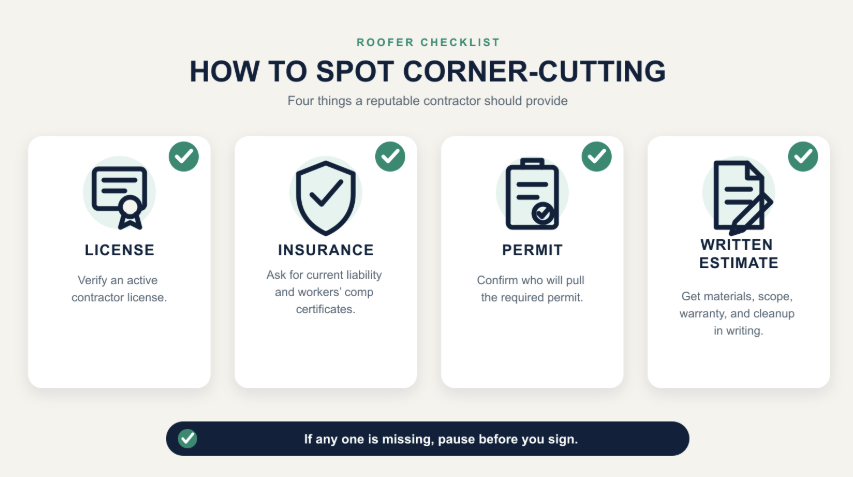 4 things a reputable contractor should provide Hot to spot corner-cutting