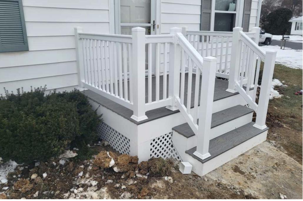 Composite Deck Composite Deck example with vinyl railing