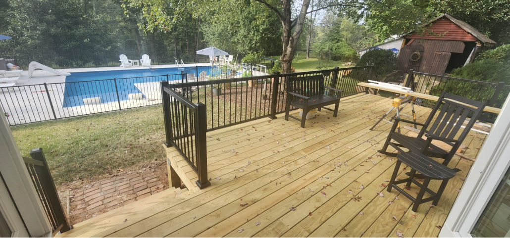 Pressure-Treated Pine Wood Backyard Deck Pressure-Treated Pine Wood Backyard Deck