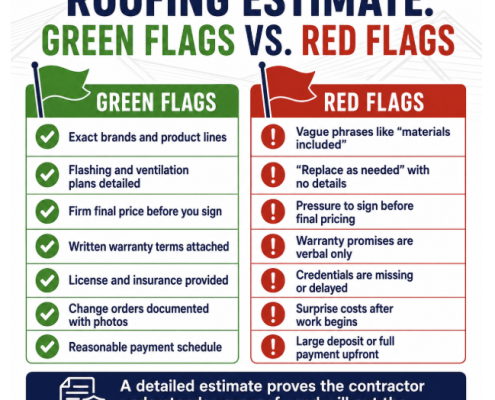 roofing estimate: green vs red flags