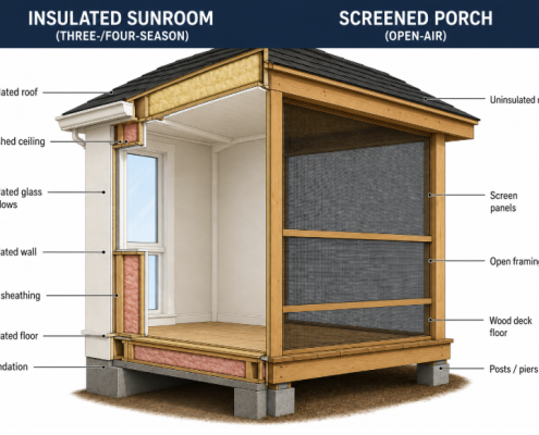 INSULATED SUNROOM V SCREENED PORCH
