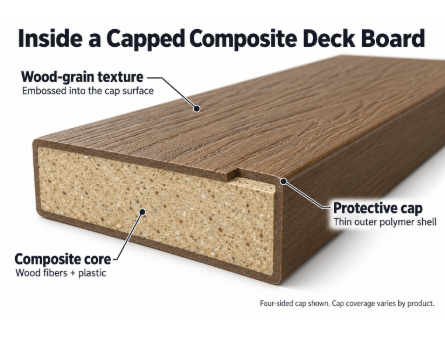 Inside a Capped Composite Deck Board