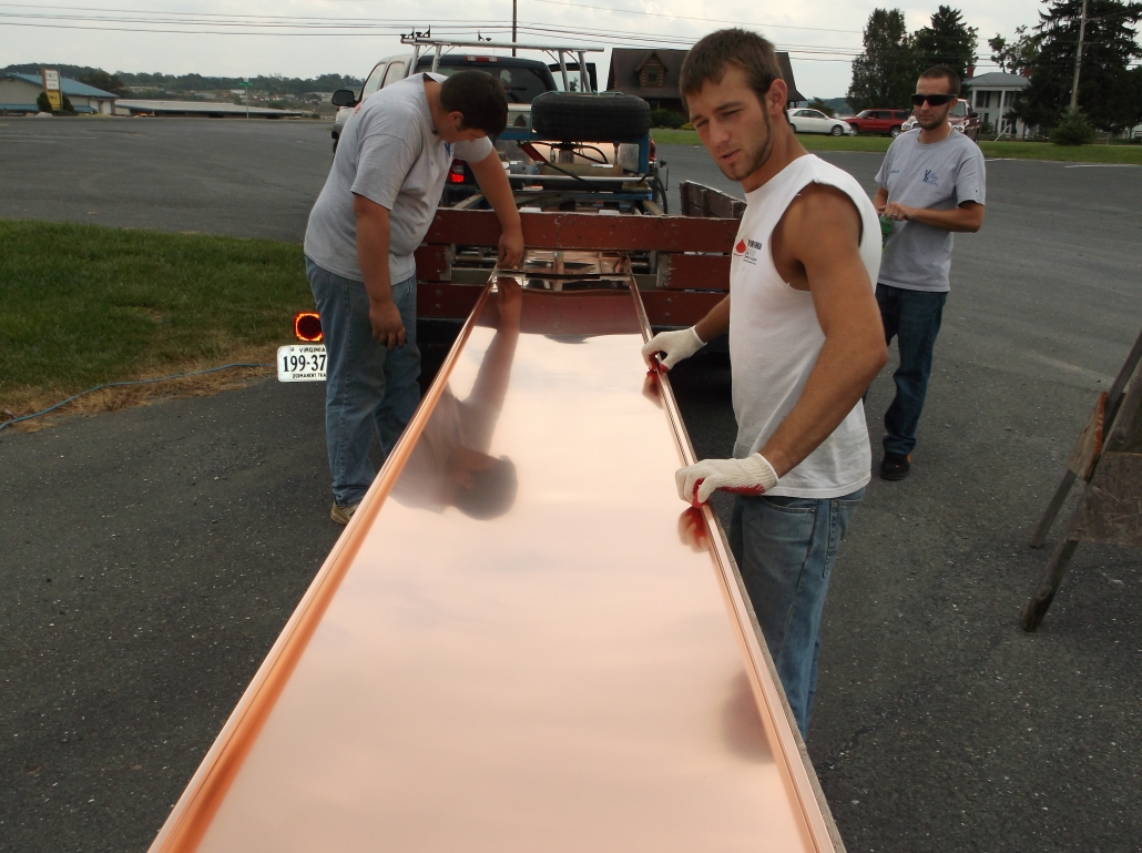 copper roofing process