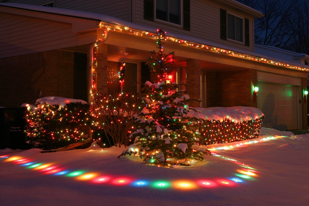 Christmas Lights On Homes