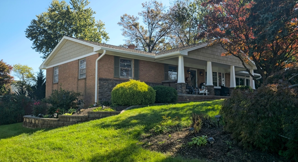 Sunroom, porch, roofing and gutters project in Harrisonburg, VA.