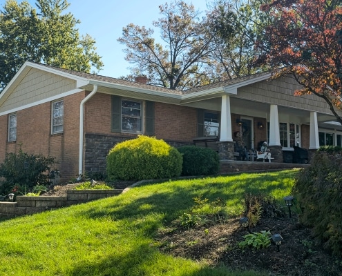 Sunroom, porch, roofing and gutters project in Harrisonburg, VA.