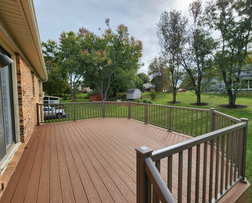 Composite deck on a home in Harrisonburg, VA