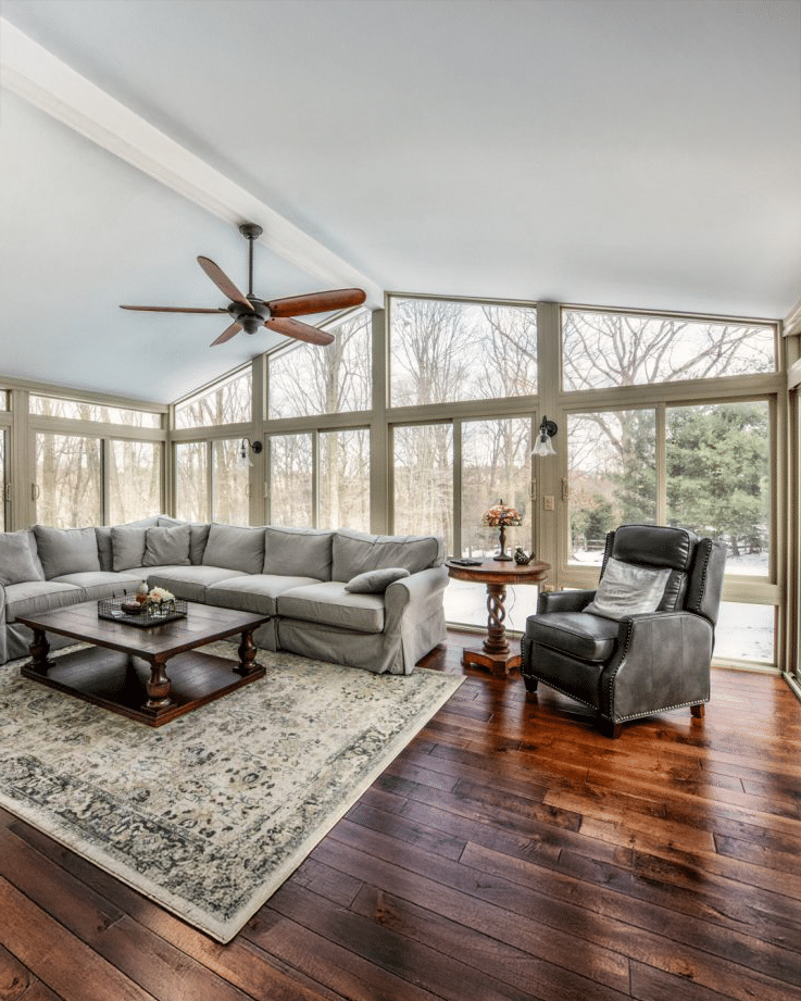 interior of a sunroom