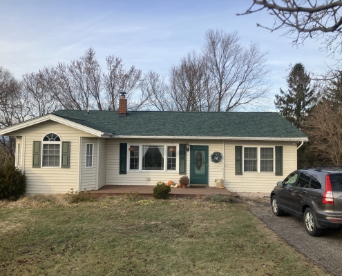 house with shingled roof